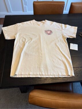 D-R-G-N Bruce Lee Men's Cream Short-Sleeve Tee - NWT Size Medium Boxy Fit